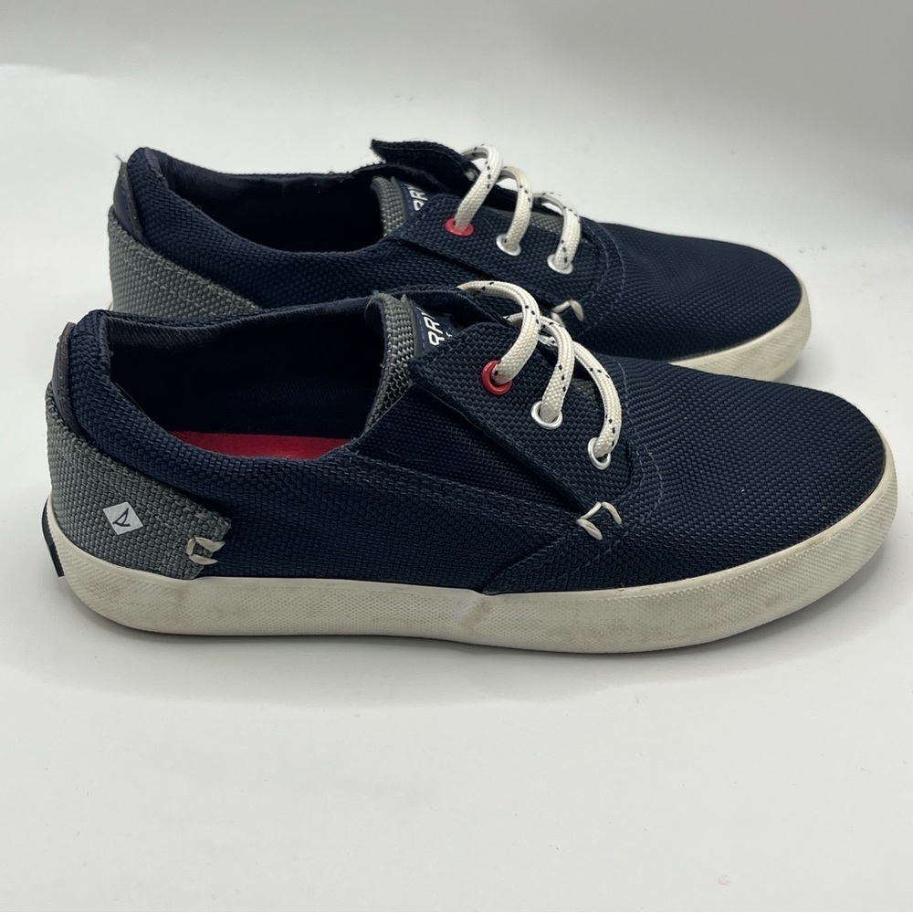 Active Seller!  Kid’s Sperry Unisex Washable Navy Canvas Sneakers 11M - Picture 7 of 11